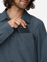 AirExchange UPF 40 Long-Sleeve Collared Shirt Thunderhead Marmot