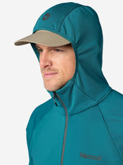 Leconte Tech Grid Full-Zip Fleece Hoody Emerald Blue Marmot