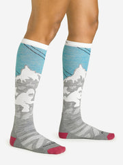 Darn Tough Yeti Over-the-Calf Midweight Ski & Snowboard Socks Darn Tough Aqua Marmot
