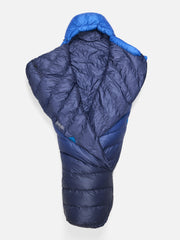 Wraptor Down 15° Long Sleeping Bag Clear Blue/Arctic Navy Marmot
