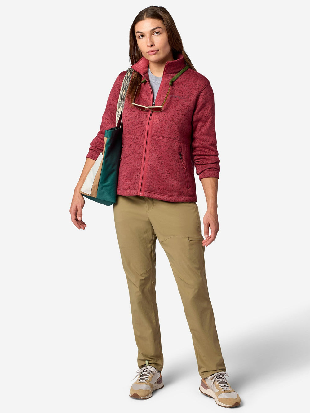 Drop Line Sweater Fleece Full-Zip Jacket Dried Rose Heather Marmot