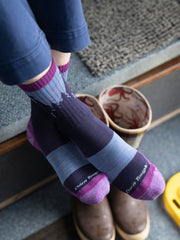Darn Tough Bear Town Micro Crew Lightweight Hiking Socks Darn Tough Purple Marmot