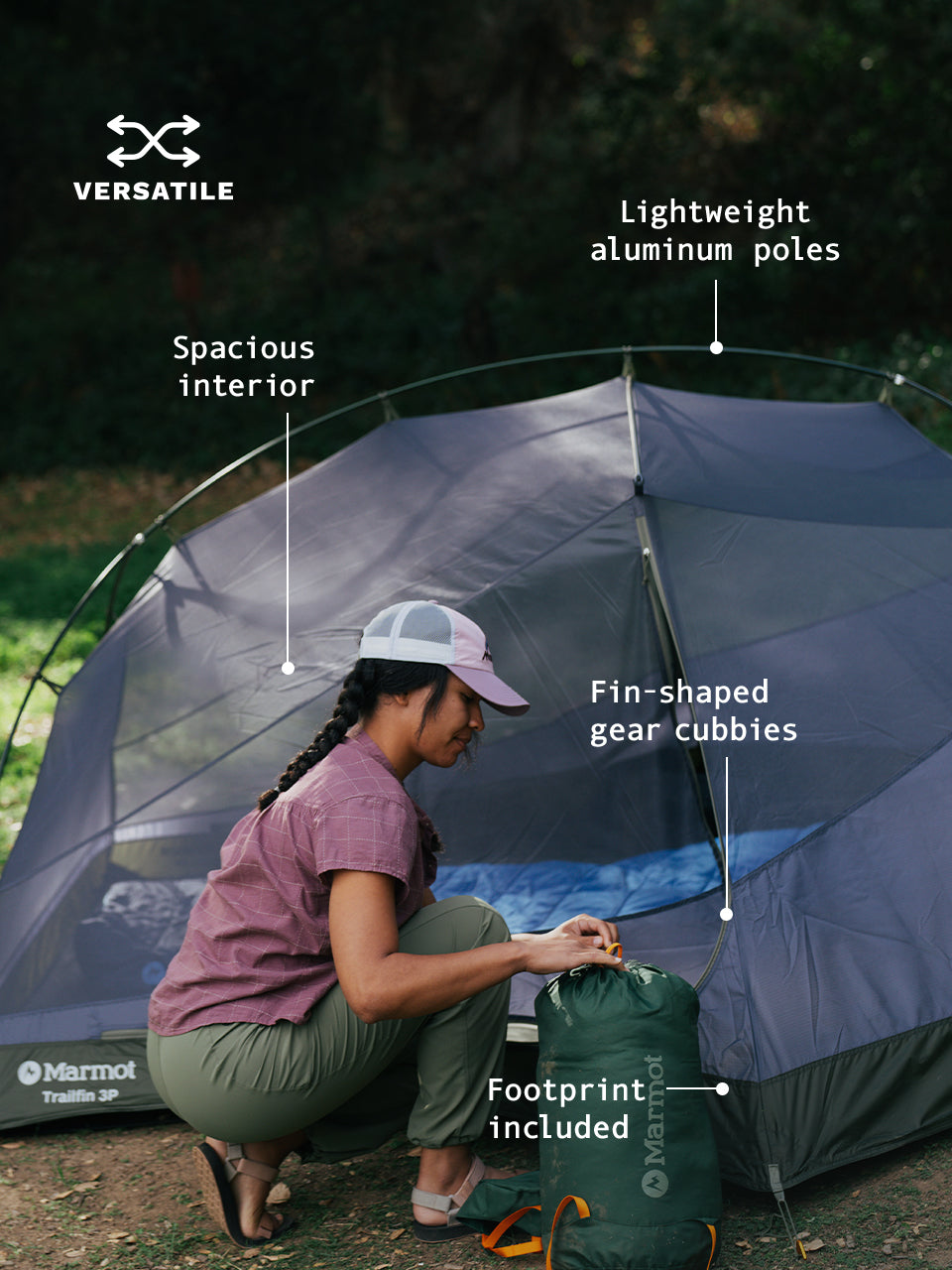 Trailfin 3P Tent Pole Set Assorted Colors Marmot