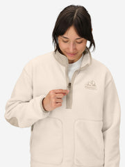 Wanderer High-Pile Fleece Quarter-Zip Birch Bark Marmot