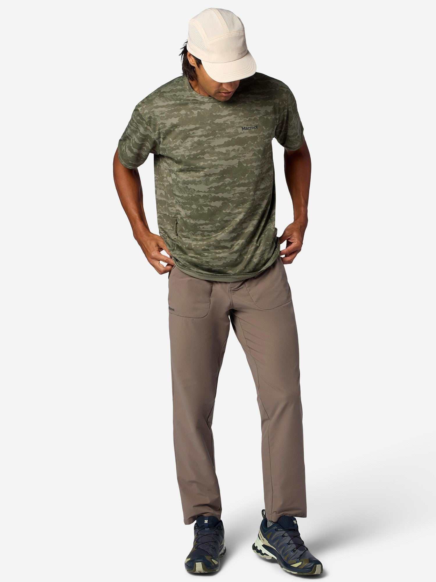 AirExchange UPF 50 Short-Sleeve Crew Olive Grove Lagos Marmot