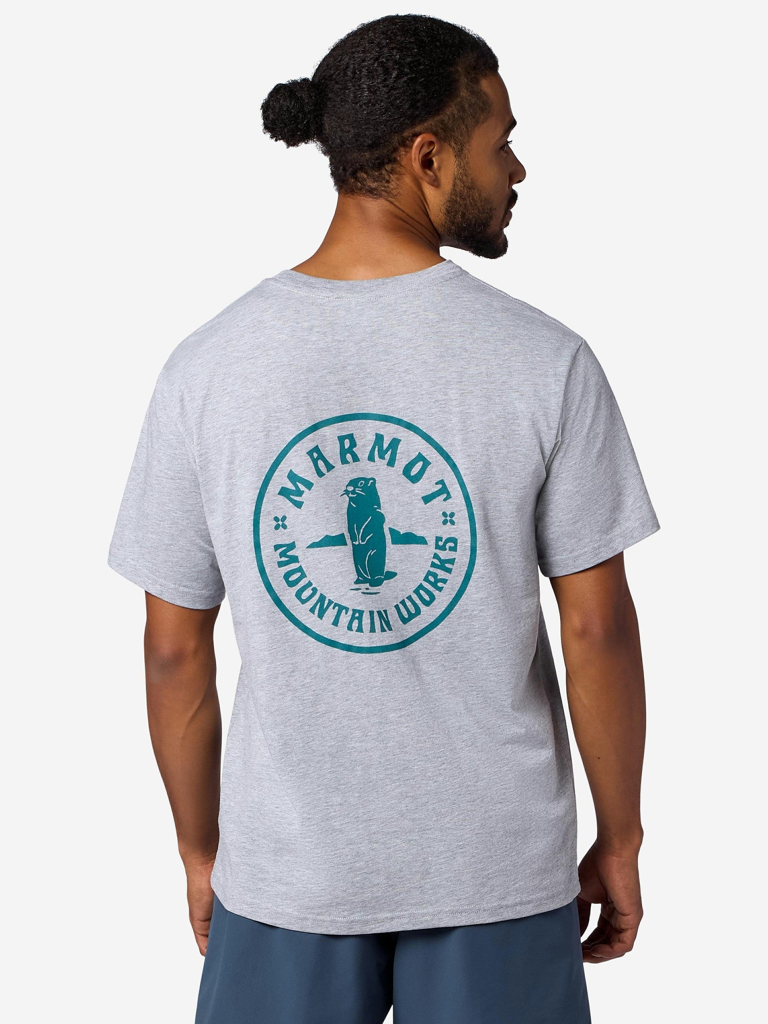 Marmot Mountain Works Circle Critter Short-Sleeve T-Shirt Grey Heather Marmot