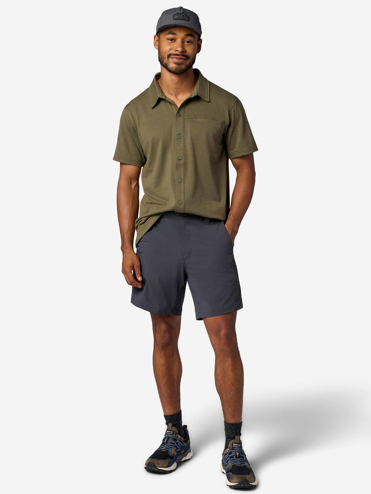 Sereno Short-Sleeve Collared Shirt Olive Grove Heather Marmot