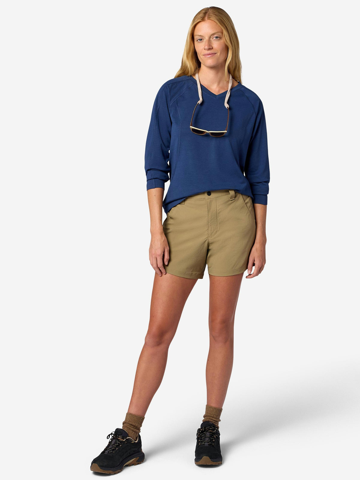 Sereno V-Neck Long-Sleeve Shirt Nightfall Navy Heather Marmot