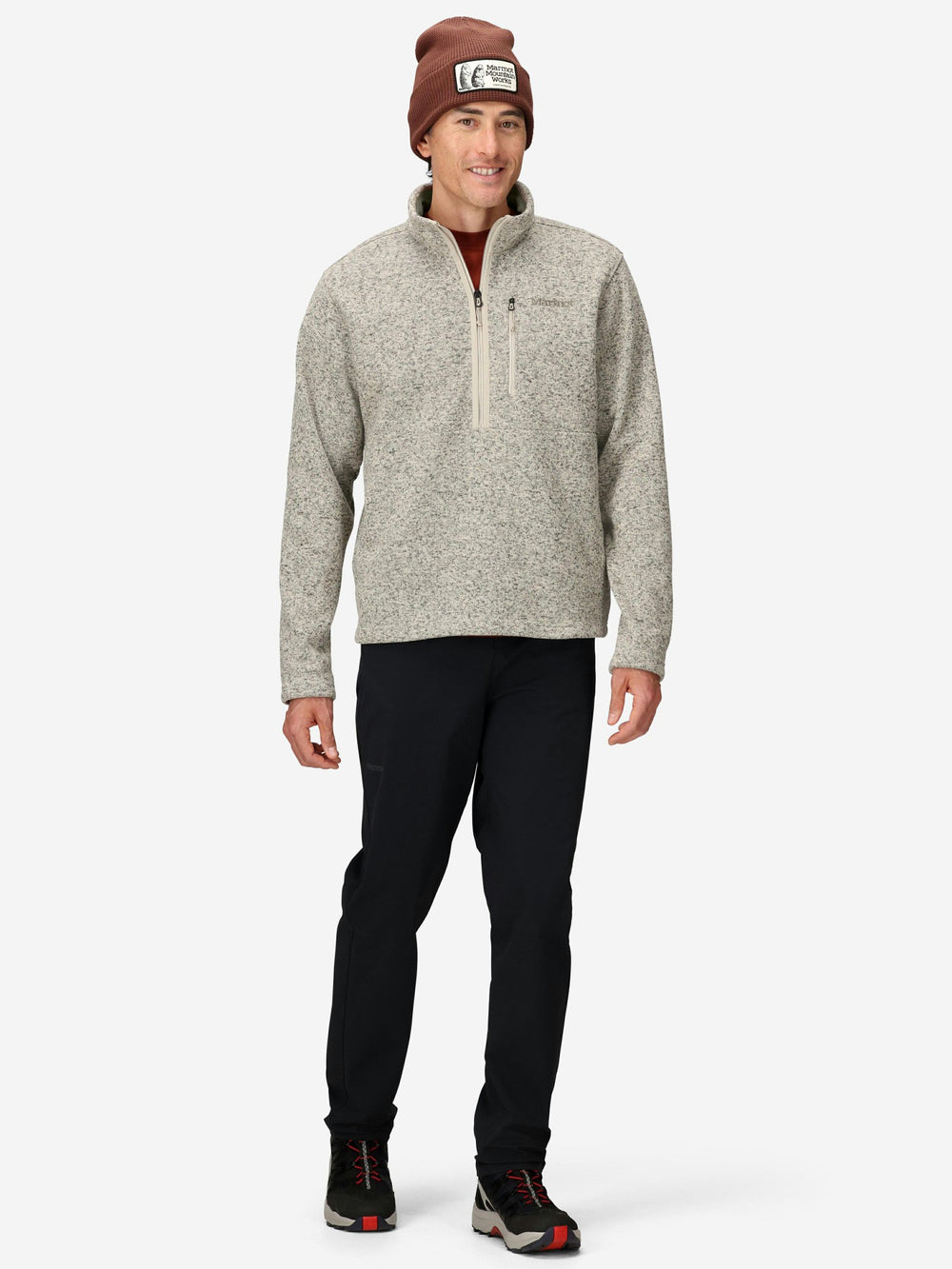 Drop Line Sweater Fleece Half-Zip Birch Bark Heather Marmot
