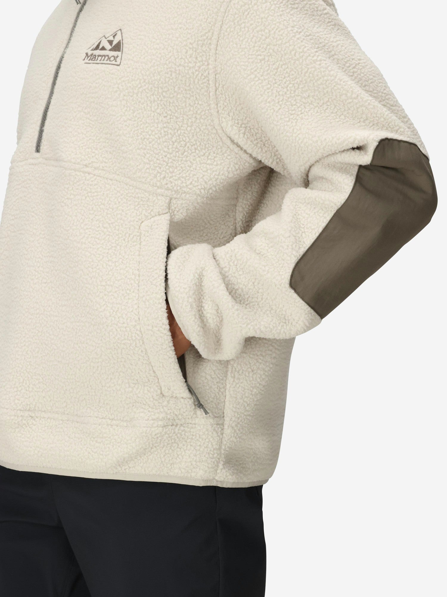 Wanderer High-Pile Fleece Quarter-Zip Birch Bark Marmot