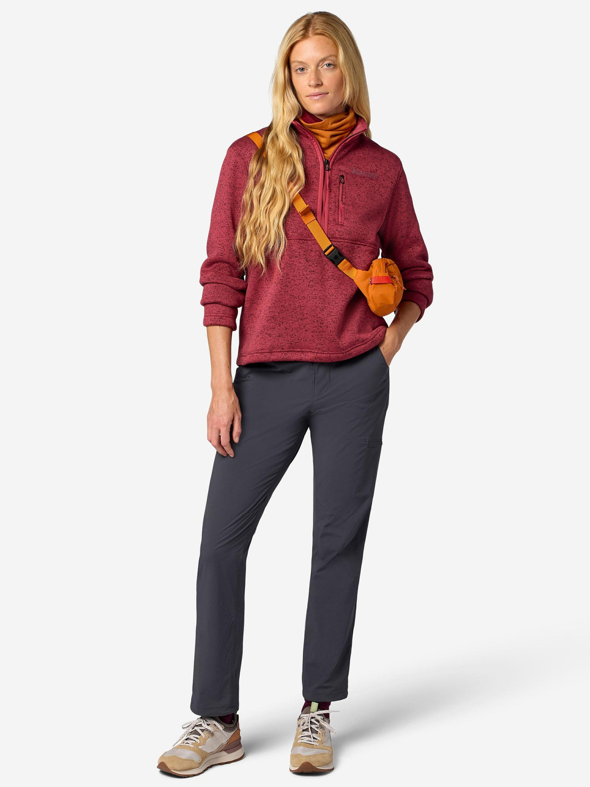 Drop Line Sweater Fleece Half-Zip Dried Rose Heather Marmot