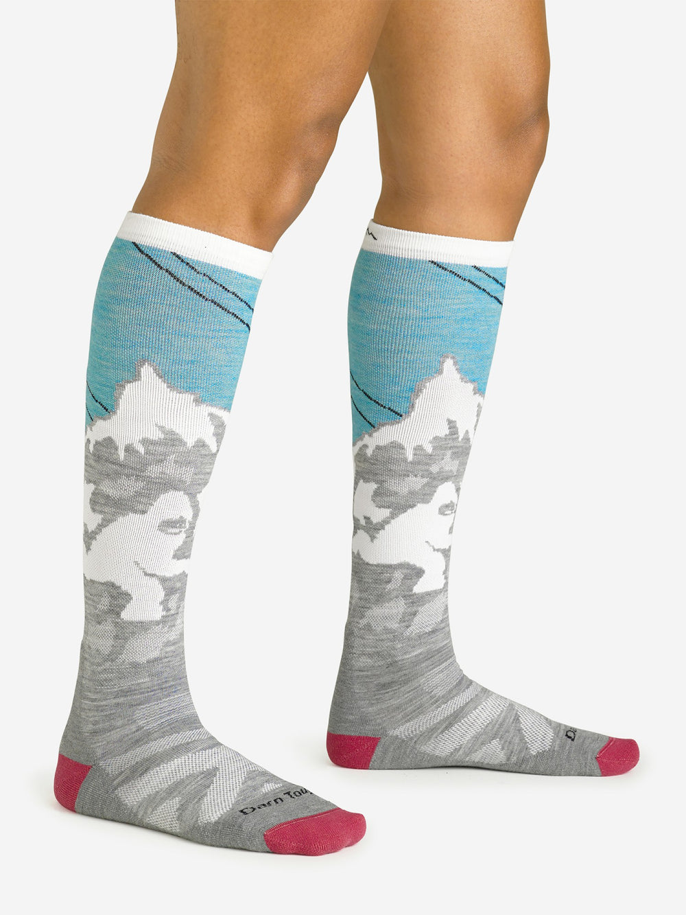 Darn Tough Yeti Over-the-Calf Midweight Ski & Snowboard Socks Darn Tough Aqua Marmot
