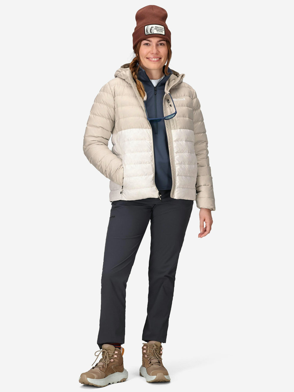Highlander Down Hoody Birch Bark/Pearl Marmot