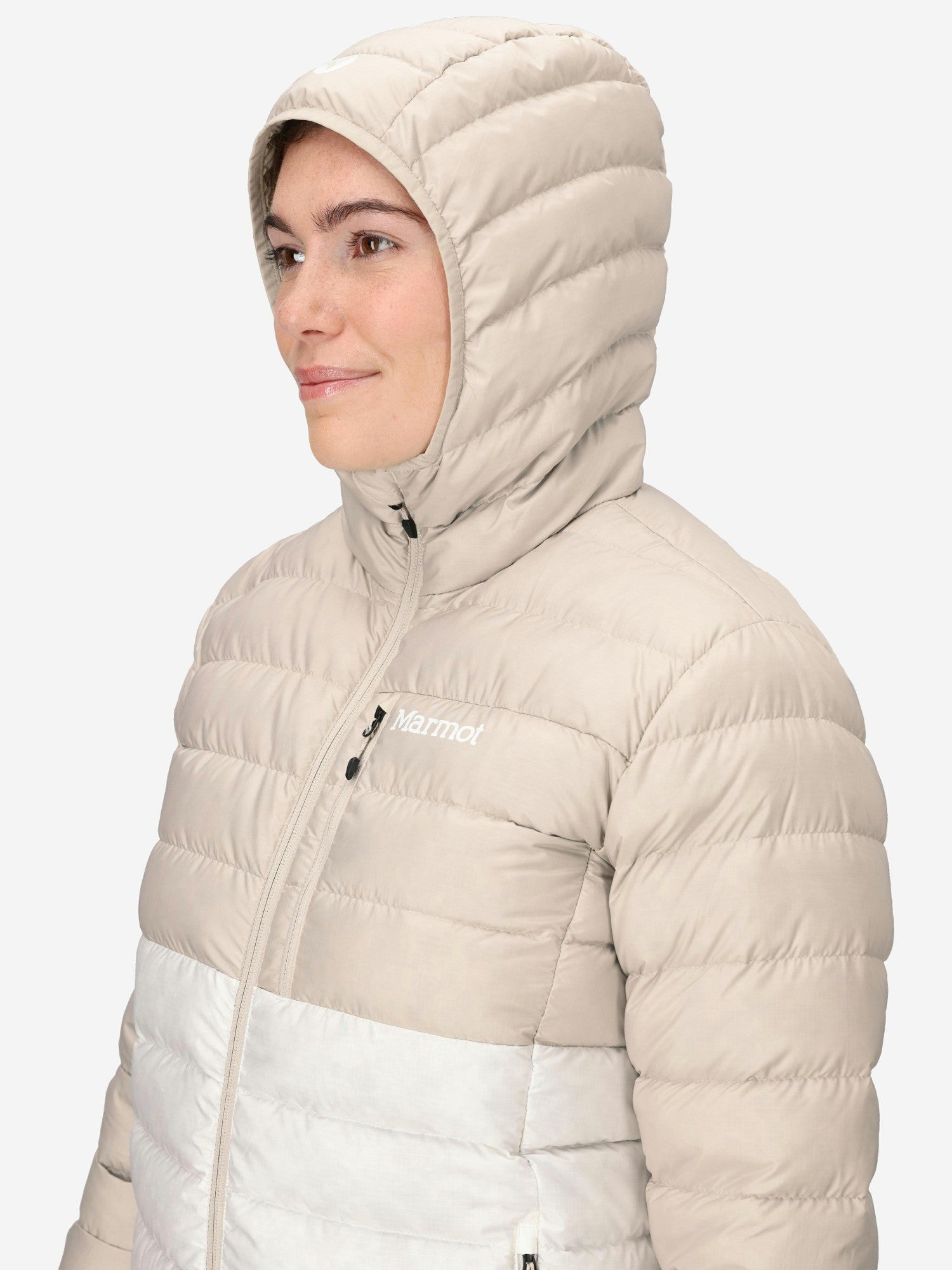 Highlander Down Hoody Birch Bark/Pearl Marmot