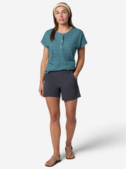 Rhea Short-Sleeve Henley Seafloor Global Plaid Marmot