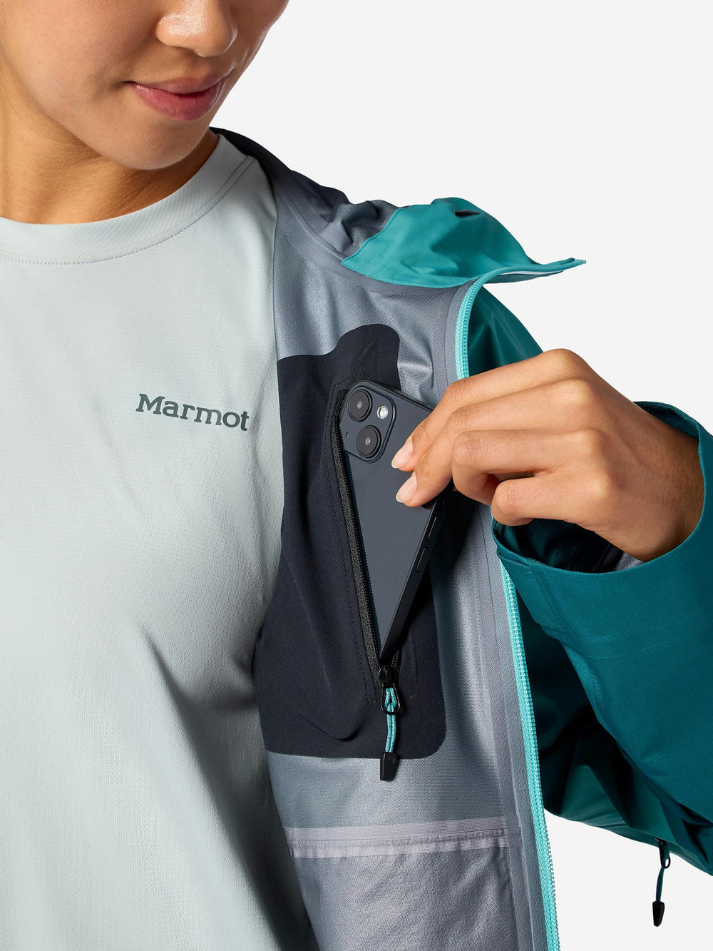 Seeker GORE-TEX® C-Knit Rain Jacket Galapagos Blue/Emerald Blue Marmot