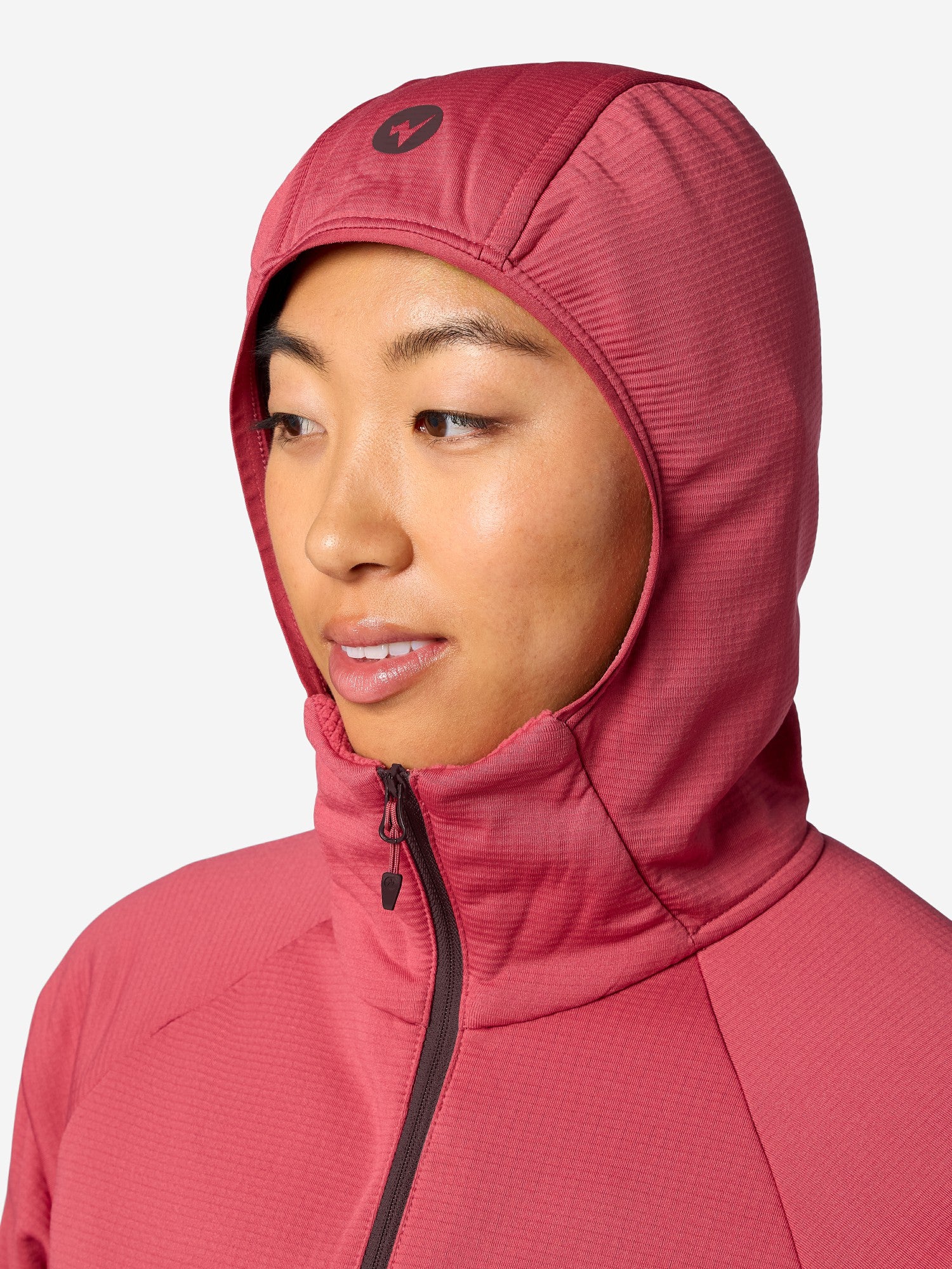 Leconte Tech Grid Full-Zip Fleece Hoody Dried Rose Marmot