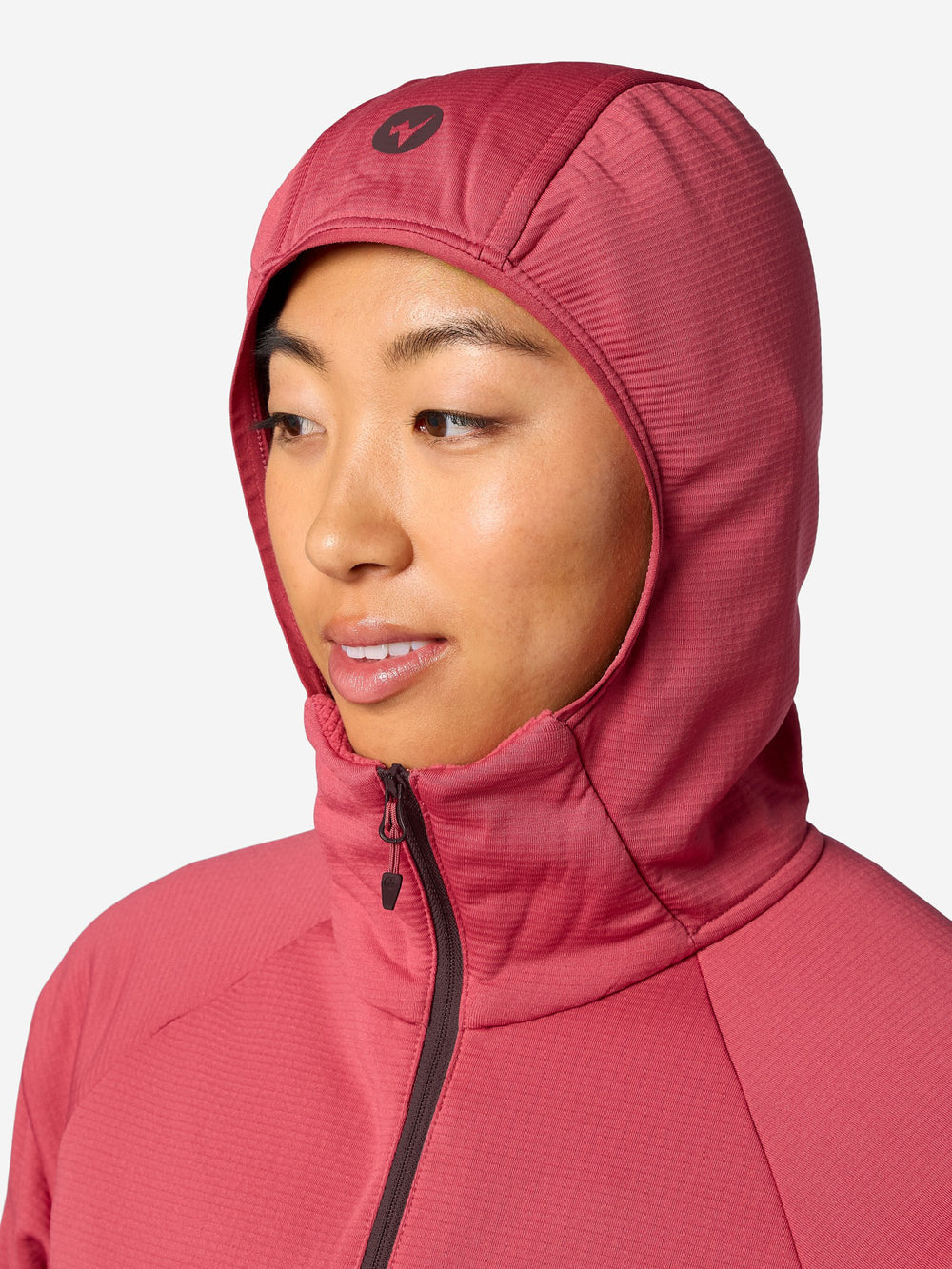 Leconte Tech Grid Full-Zip Fleece Hoody Dried Rose Marmot