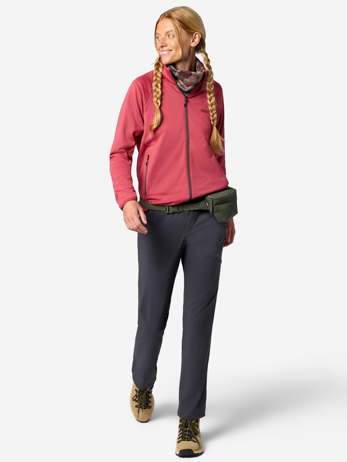 Leconte Tech Grid Fleece Full-Zip Jacket Dried Rose Marmot