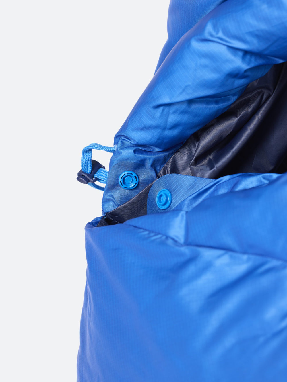 Wraptor Down 15° Long Sleeping Bag Clear Blue/Arctic Navy Marmot
