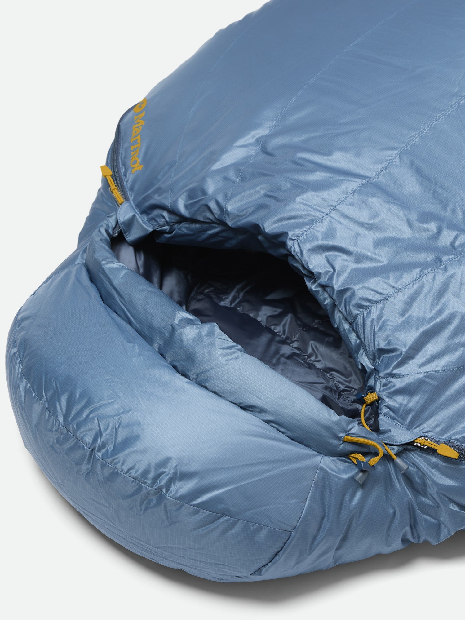 HiberNest Down 15° Long Sleeping Bag Summer Storm/Thunderhead Marmot