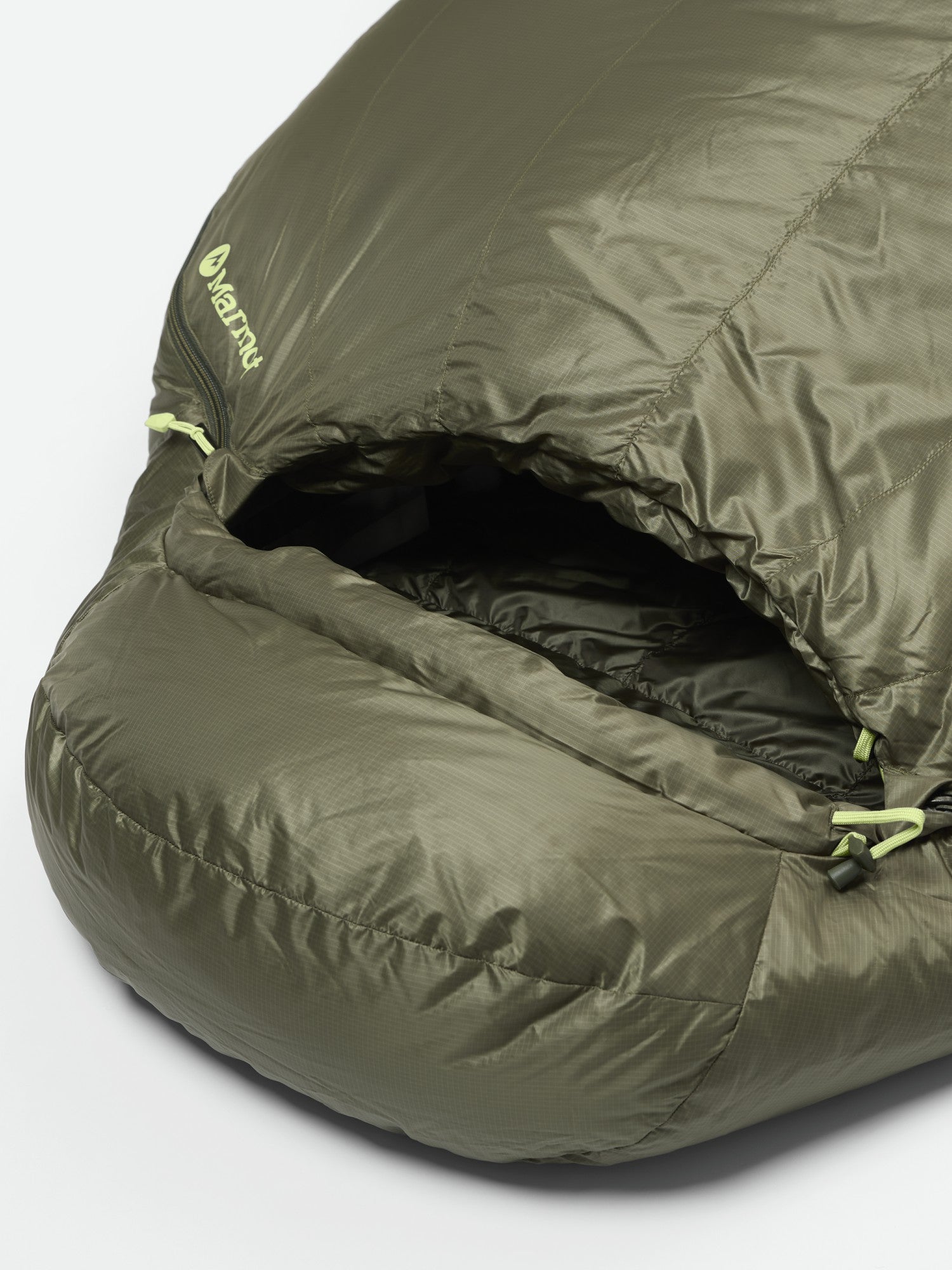 HiberNest Down 30° Long Sleeping Bag Olive Grove/Nori Marmot