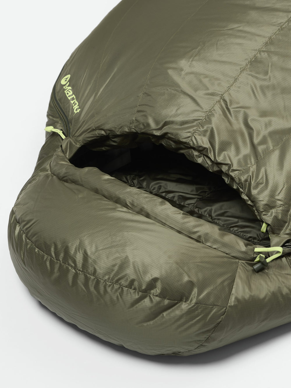 HiberNest Down 30° Short Sleeping Bag Olive Grove/Nori Marmot