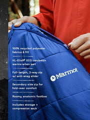 Trestles Elite Eco 20° Extra-Wide Long Sleeping Bag Arctic Navy/Steel Onyx Marmot