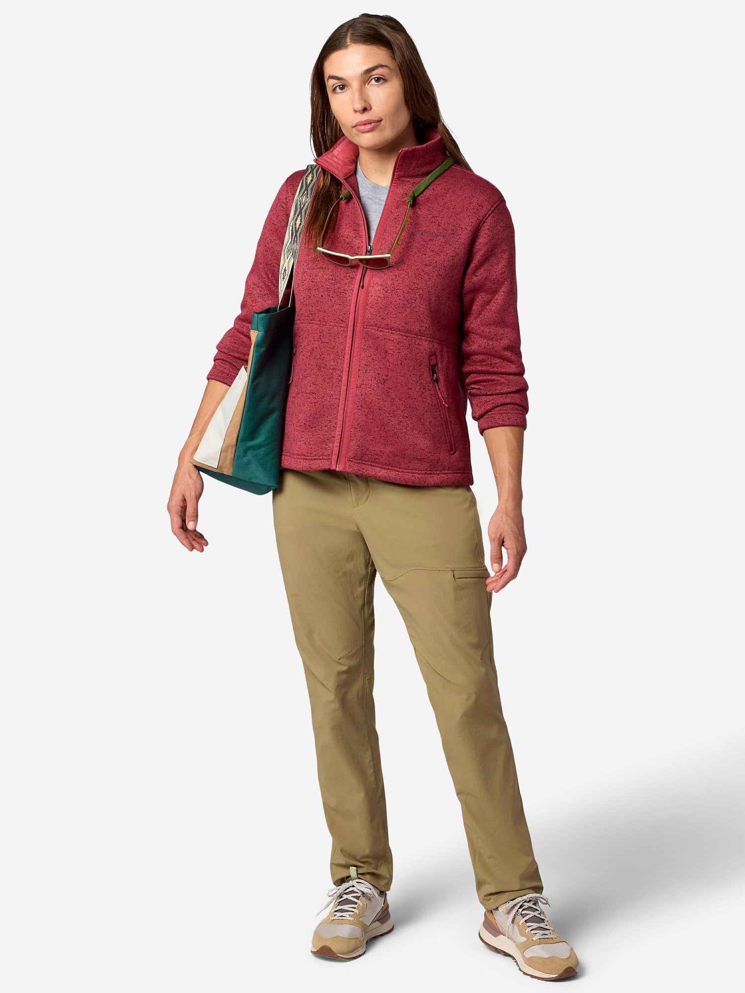 Drop Line Sweater Fleece Full-Zip Jacket Dried Rose Heather Marmot