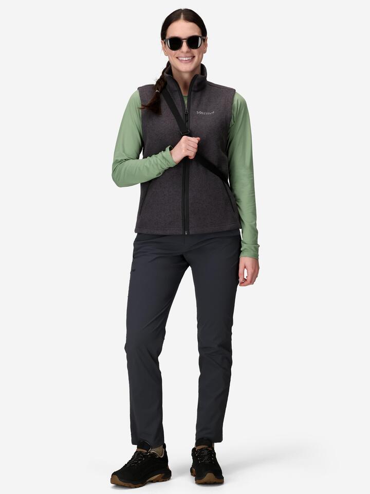 Drop Line Sweater Fleece Vest Black Heather Marmot